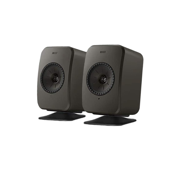 KEF LSX II LT Active Wireless Bookshelf Speakers (Graphite Grey) + P1 Desk Pads HI-FI Speakers Premier Hifi KEF LSX II LT Active Wireless Bookshelf Speakers (Graphite Grey) + P1 Desk Pads - HI-FI Speakers