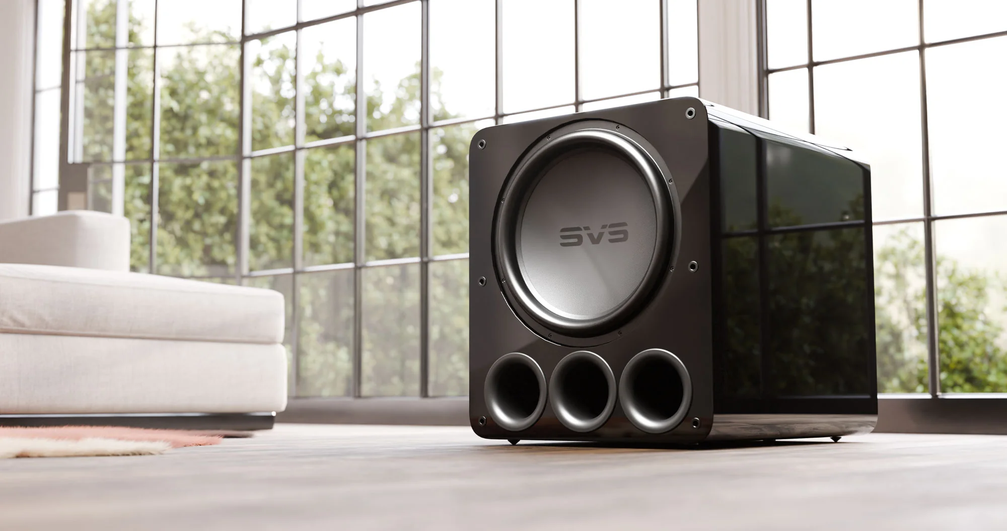 SVS PB17-Ultra R|Evolution subwoofer in a living room